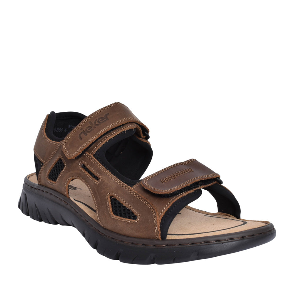 Mens 26761 Velcro Sandal In Brown