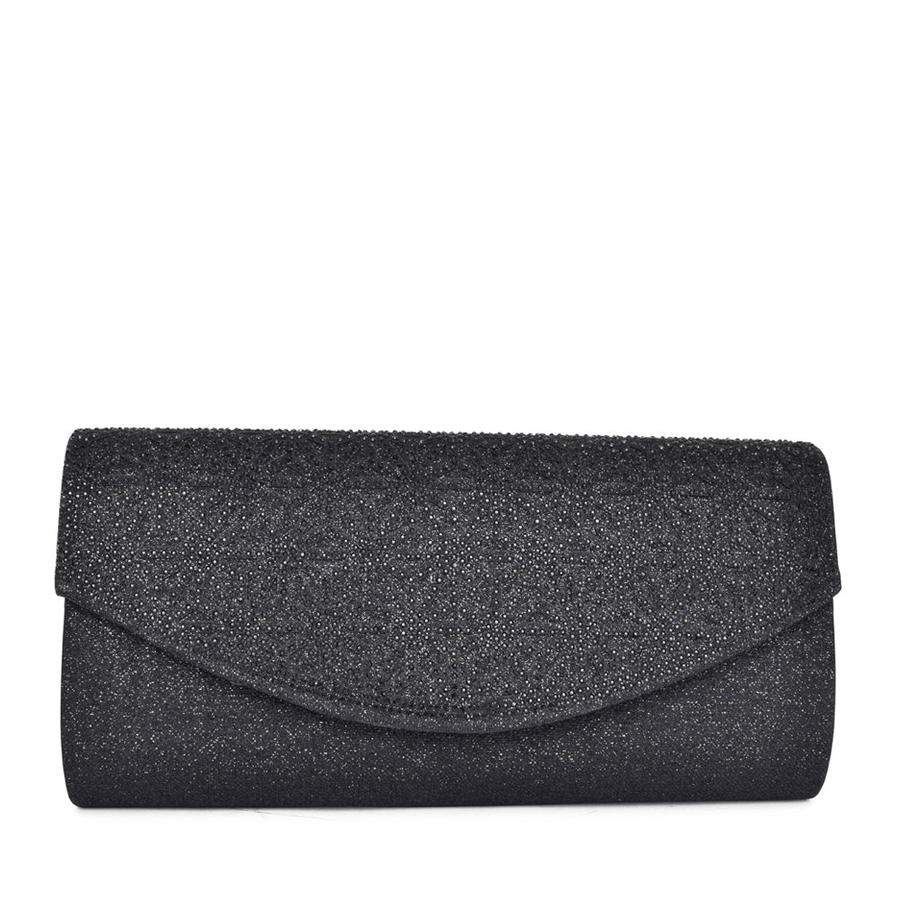 Ladies Applewood Clutch Bag In Black