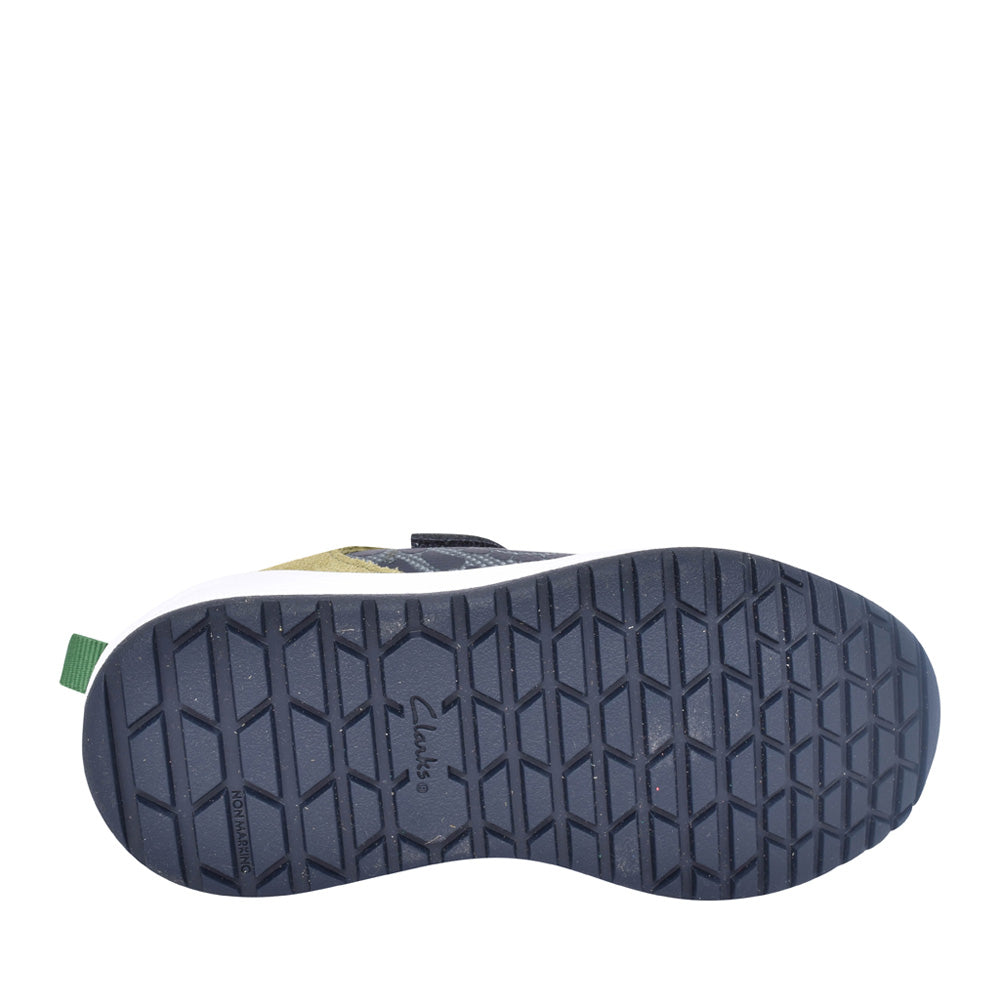Boys Aeon Search K Kids Navy/ Green Velcro Trainer In Kids F Fit