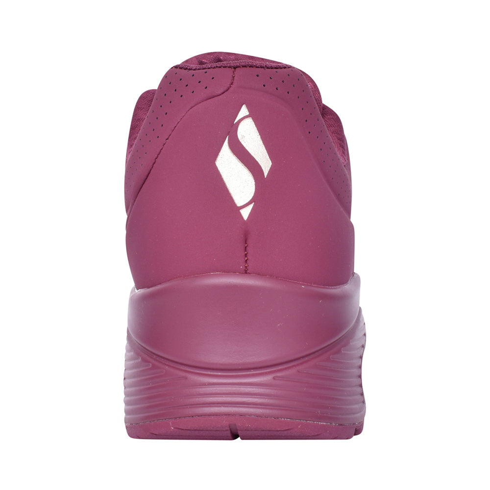 Ladies 73690 Uno Stand On Air Laced Trainer In Plum
