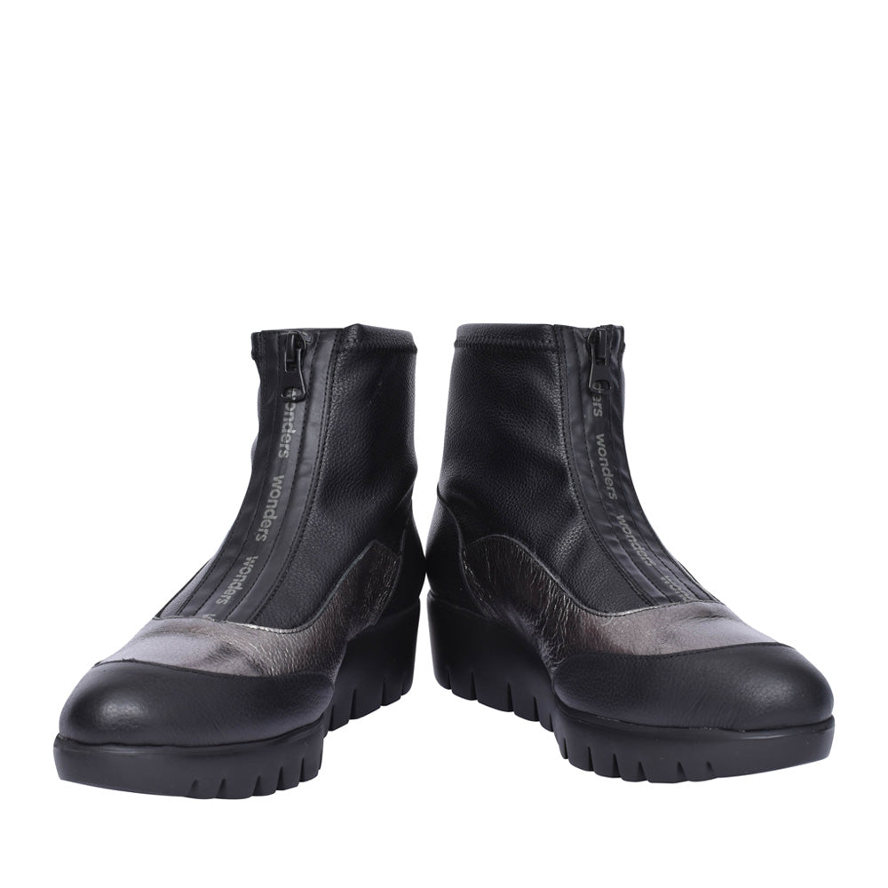 Ladies C-33302 Wedge Ankle Boot In Black