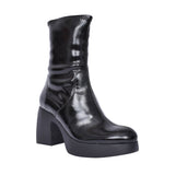 Ladies H-4942 Block Heel Calf Boot In Black