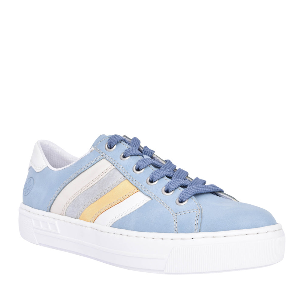Ladies L8802 Laced Trainer In Blue