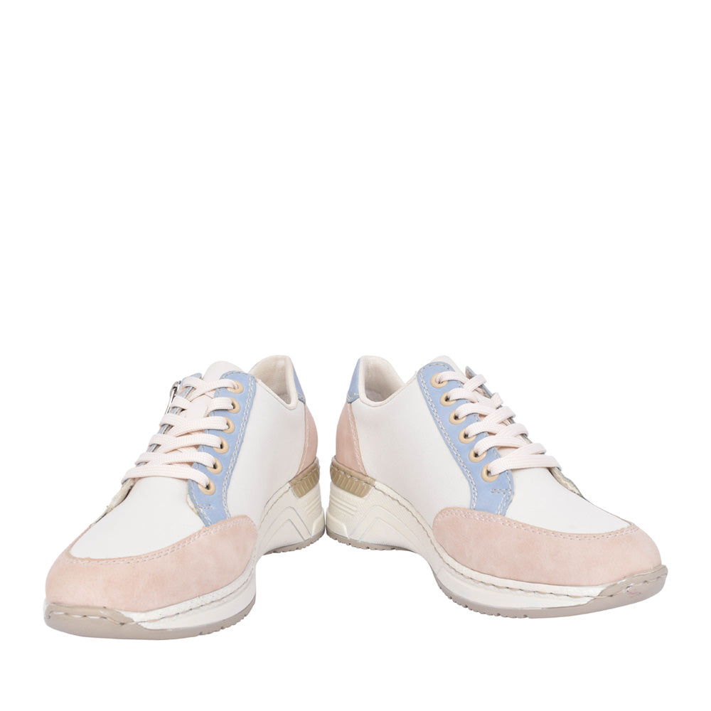 Ladies N4343 Laced Trainer In Off White