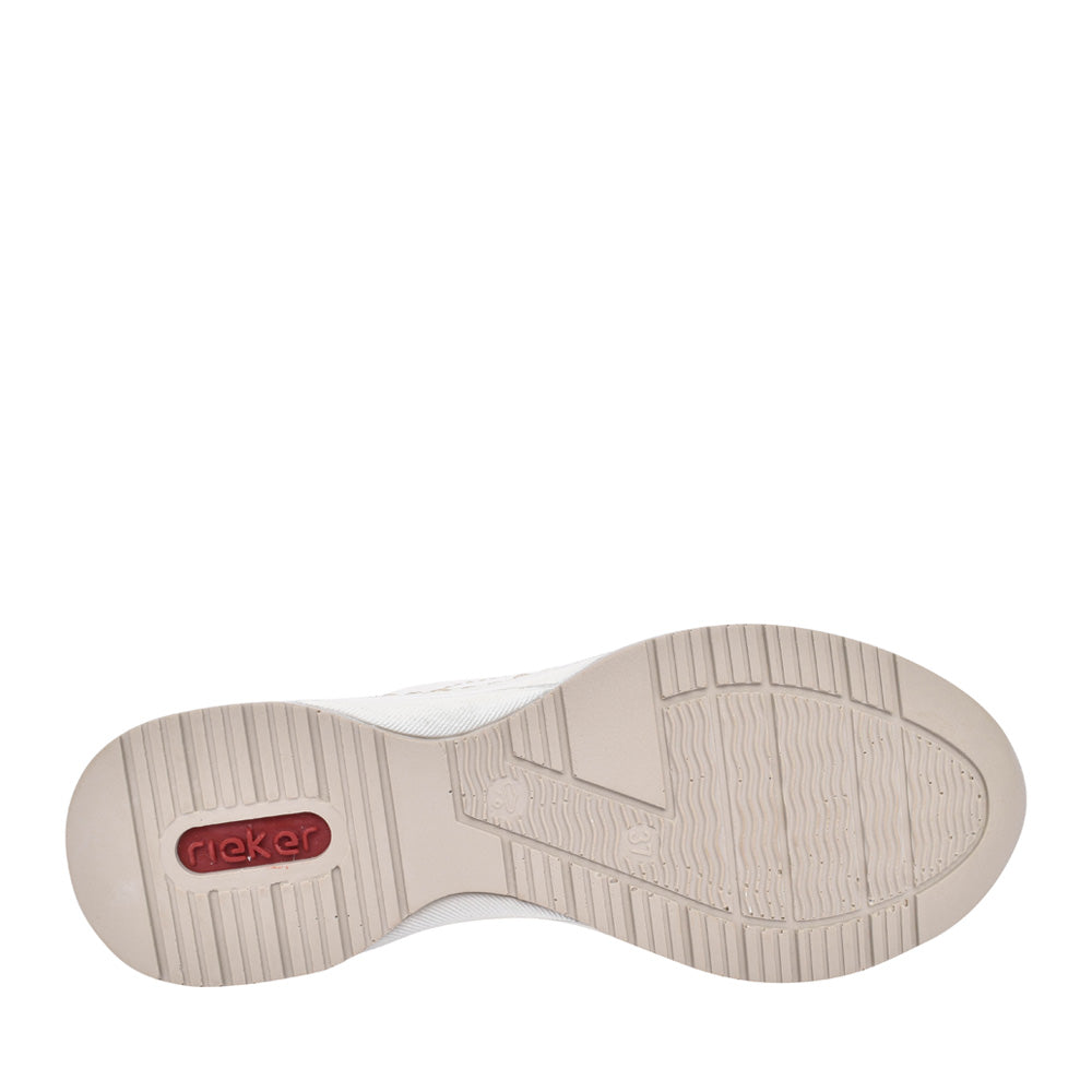 Ladies N4343 Laced Trainer In Off White