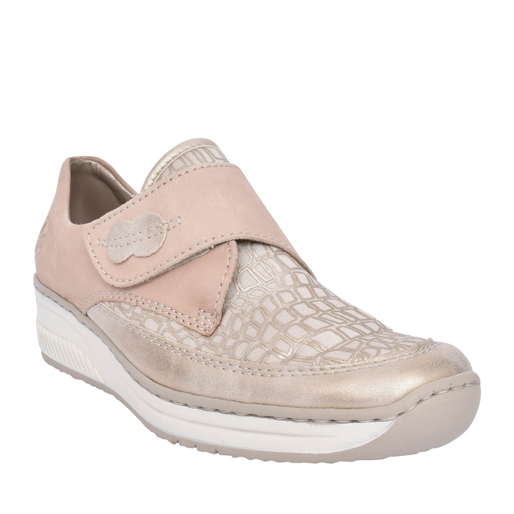Ladies 487c0 Velcro Shoe In Beige