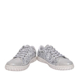 Ladies N0900 Laced Trainer In Silver