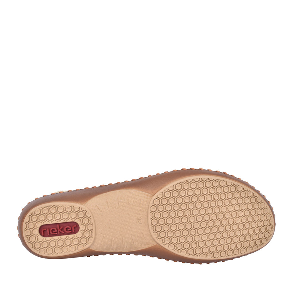 Ladies M1655 Cut Out Shoe In Beige
