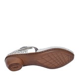 Ladies 43753 Low Heel Velcro Shoe In Silver