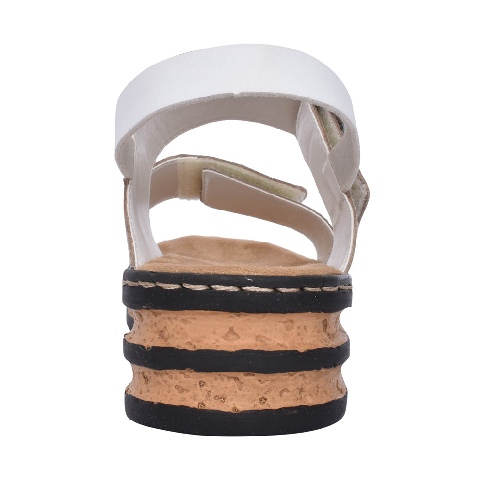 Ladies 62950 Velcro Sandal In White