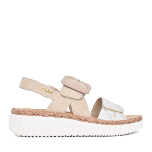 Ladies 69260 Velcro Sandal In Beige
