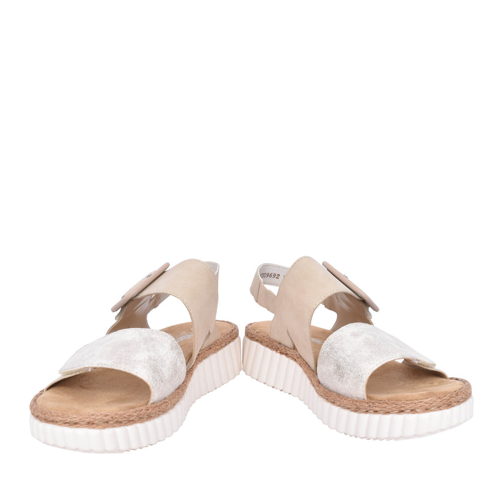 Ladies 69260 Velcro Sandal In Beige