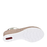 Ladies 619b2 Wedge Sandal In Green