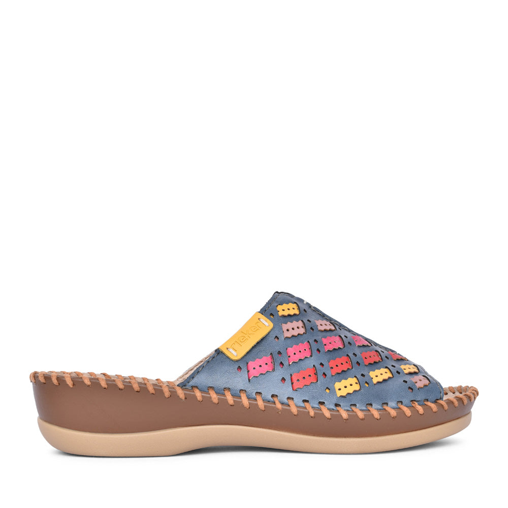 Ladies 61336 Mule In Blue-multi