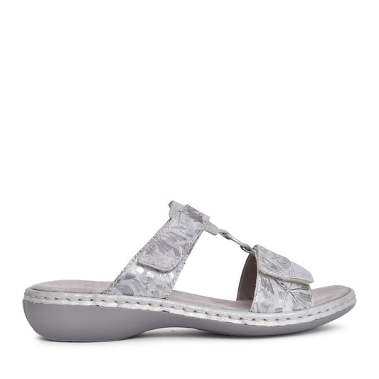 Ladies 659x6 Velcro Mule In Metallic
