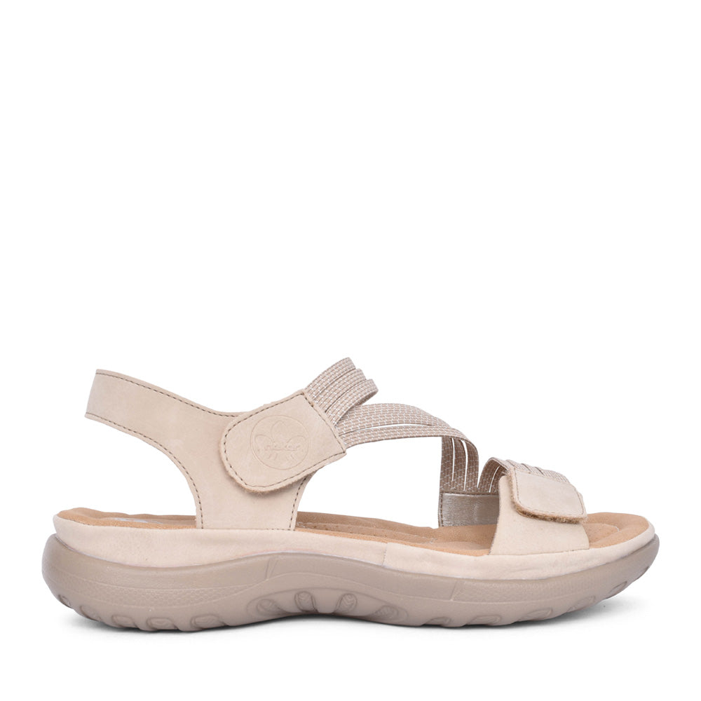 Ladies 64870 Velcro Sandal In Beige