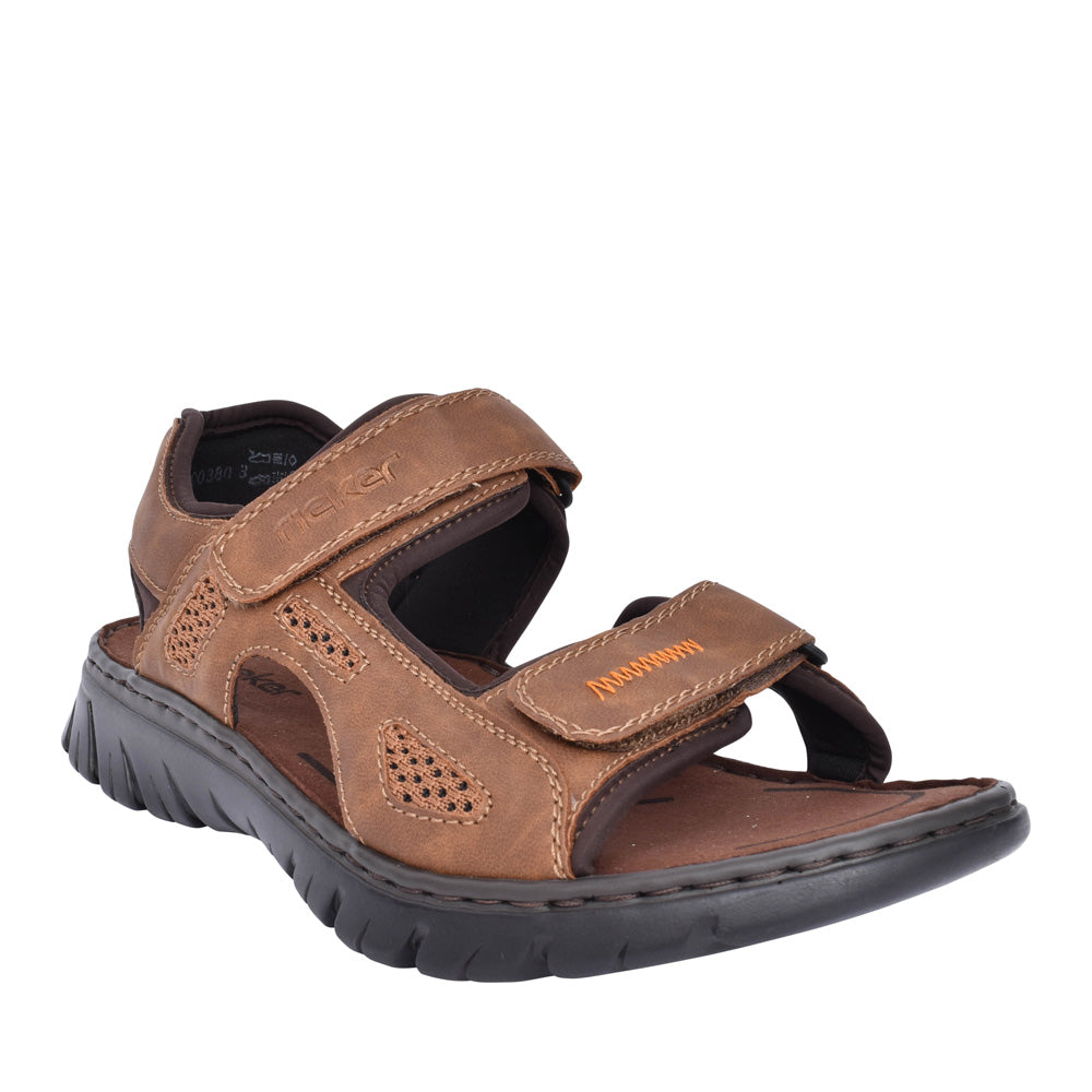 Mens 26761 Velcro Sandal In Brown