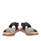 Ladies D1j53 Velcro Sandal In Black