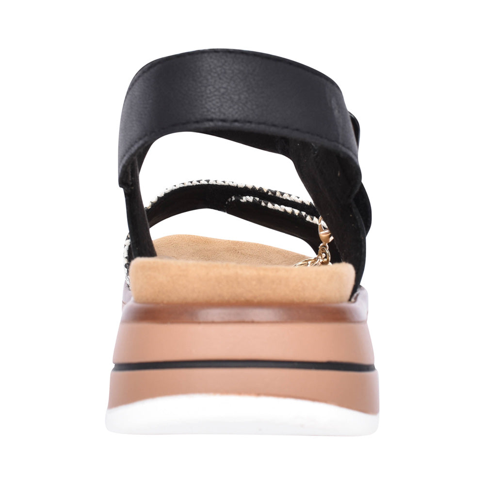 Ladies D1j53 Velcro Sandal In Black
