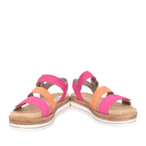 Ladies D0q55 Velcro Sandal In Pink