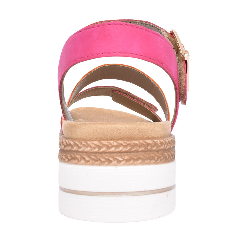 Ladies D0q55 Velcro Sandal In Pink