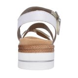 Ladies D0q55 Velcro Sandal In Silver
