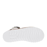 Ladies D0q55 Velcro Sandal In Silver
