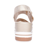 Ladies D1p50 Wedge Sandal In Metallic