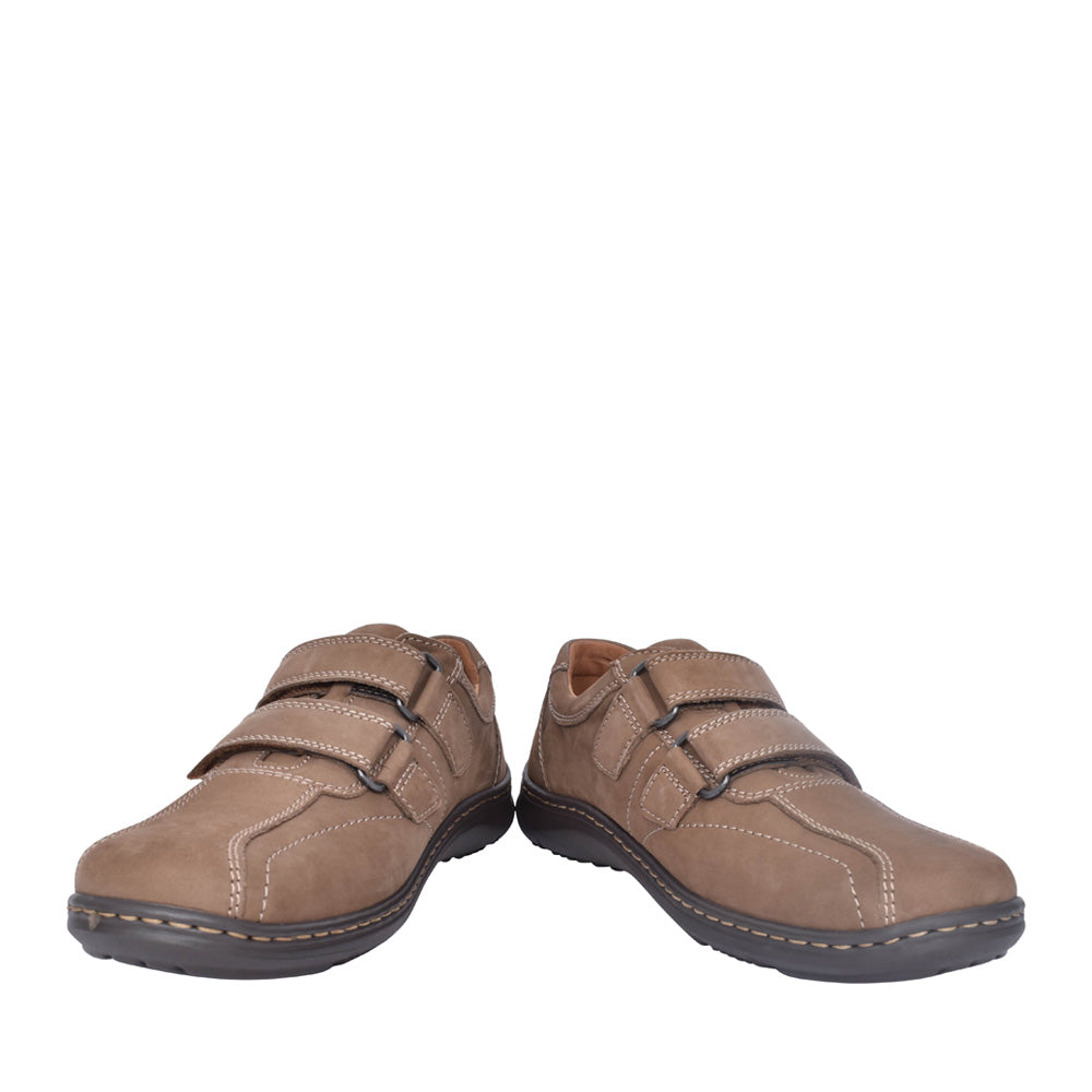 Mens Herwig 478301 H-fit Velcro Shoe In Taupe