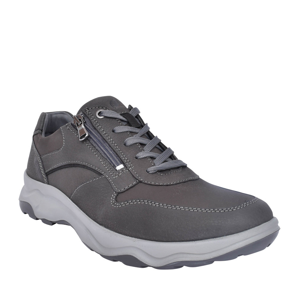 Mens 718006 Dark Grey H-max Laced Trainer In Dark Grey