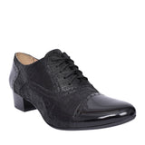 Ladies 1370 G-fit Quarter Brogue Shoe In Black