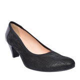 Ladies 6299 G-fit Low Heel Court Shoe In Black