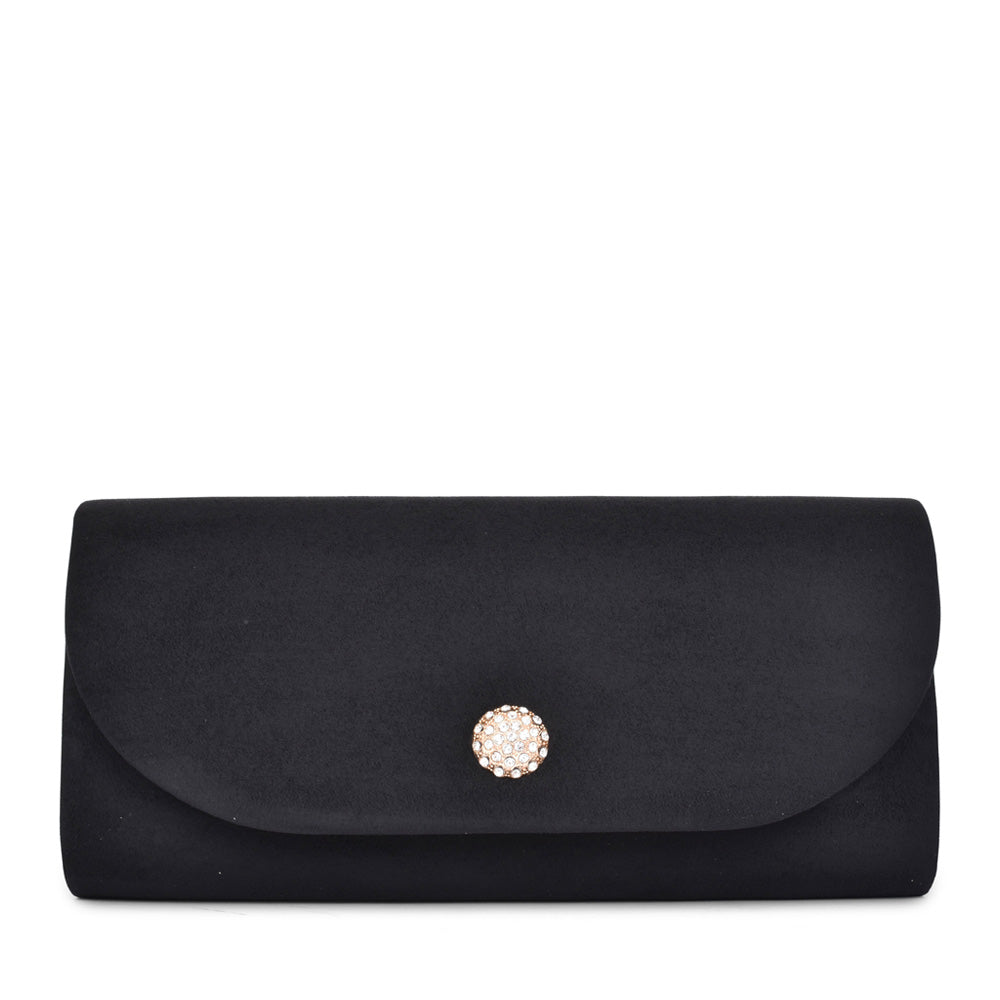 Ladies Riverbank Clutch Bag In Black