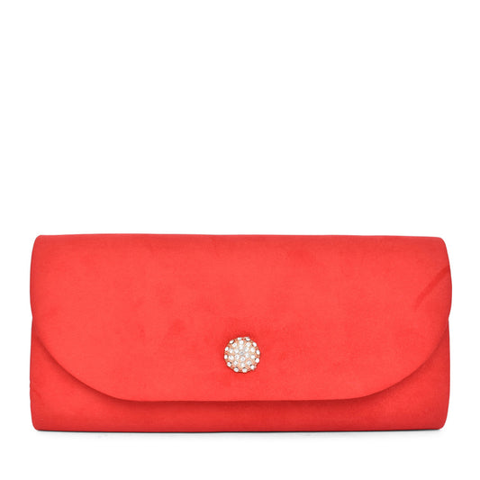 Ladies Riverbank Clutch Bag In Red