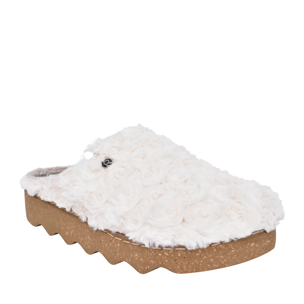 Ladies 6118 Mule Slipper In Cream