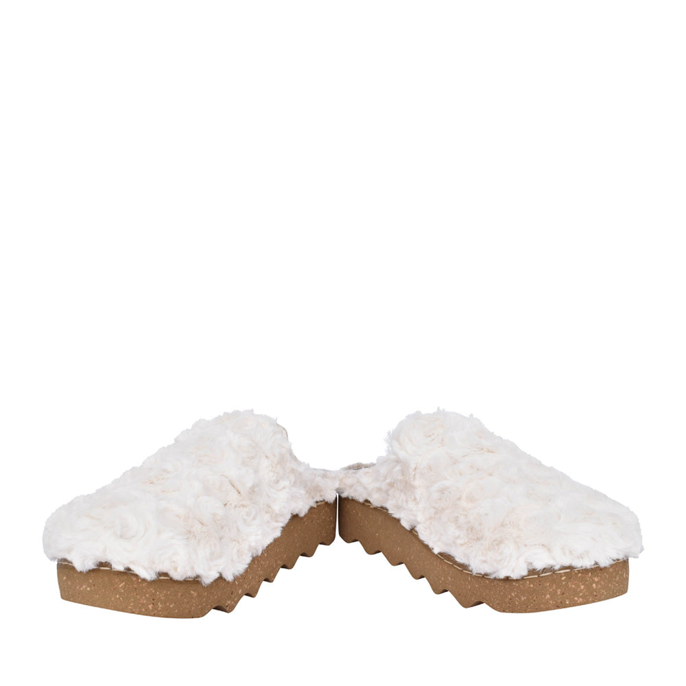 Ladies 6118 Mule Slipper In Cream