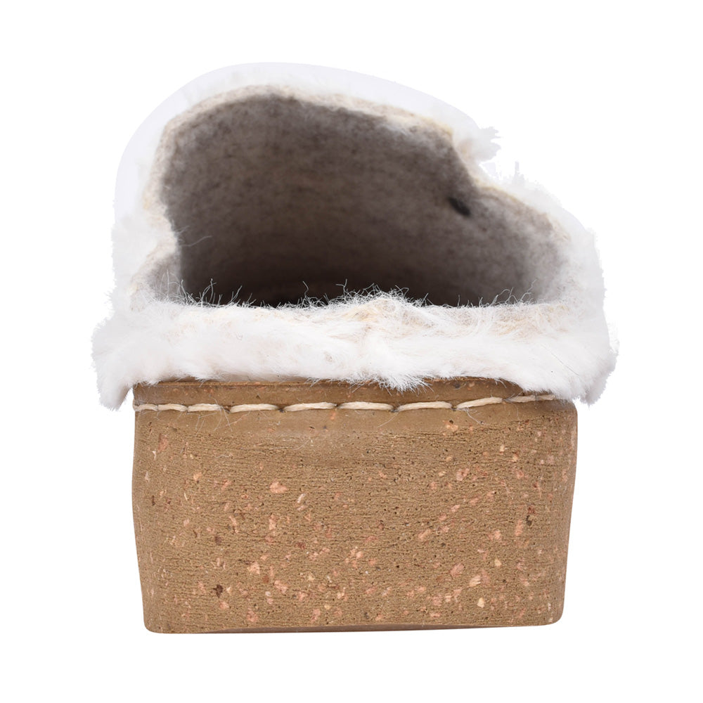 Ladies 6118 Mule Slipper In Cream