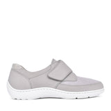 Ladies 496h31 Henni H-fit Velcro Shoe In Silver