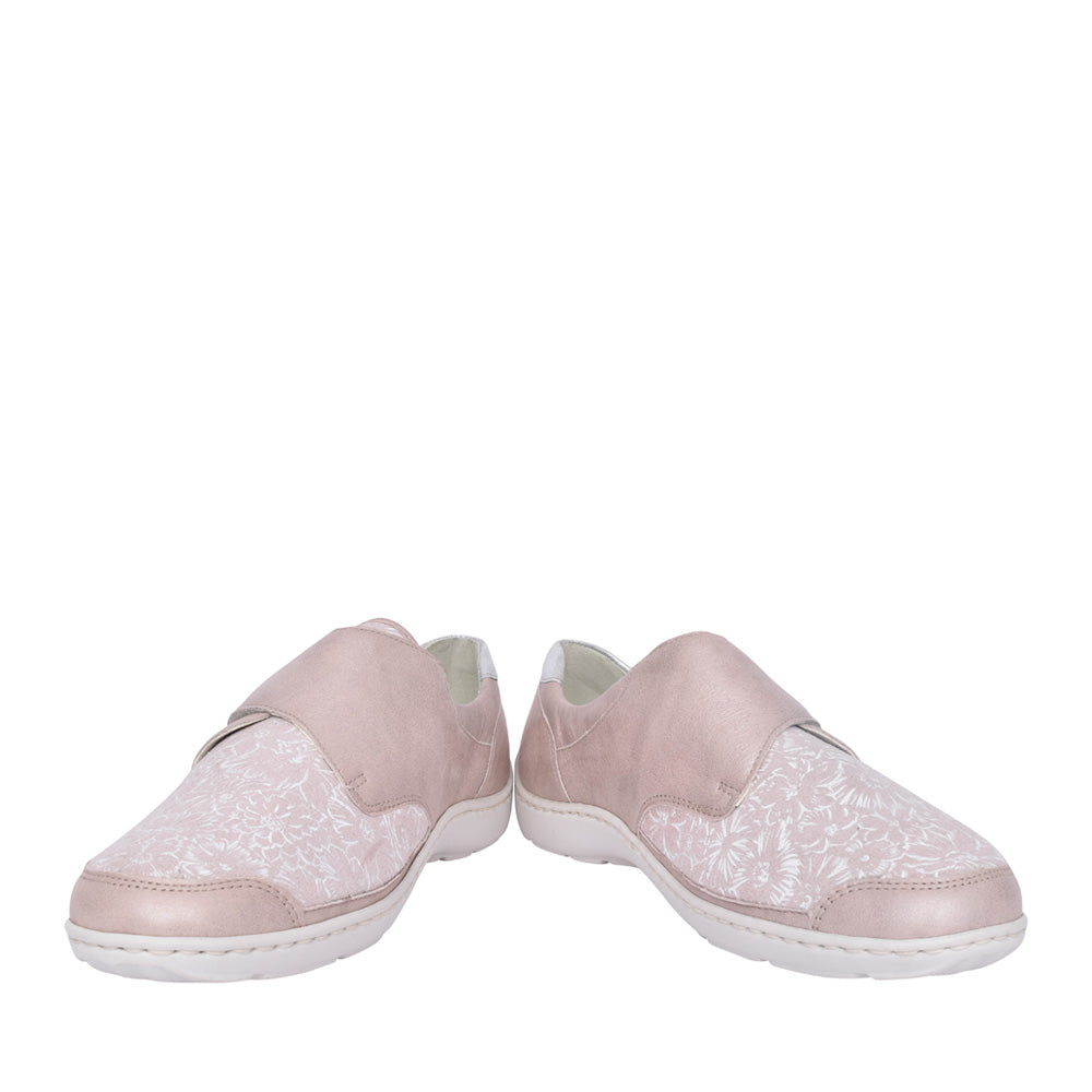 Ladies 496h31 Apricot Henni H-fit Velcro Shoe In Apricot