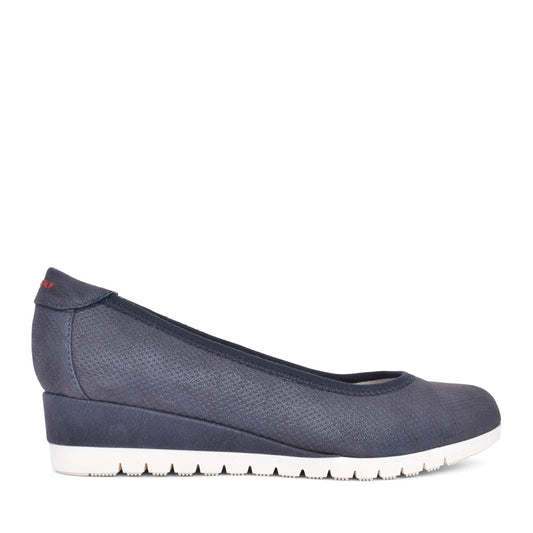 Ladies 5-22300 Low Heel Shoe In Navy