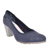 Ladies 5-22404 Medium Heel Court Shoe In Navy
