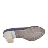 Ladies 5-22404 Medium Heel Court Shoe In Navy