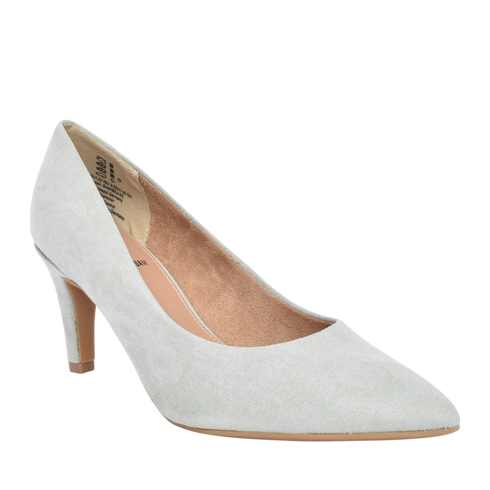 Ladies 5-22411 Medium Heel Court Shoe In Mint