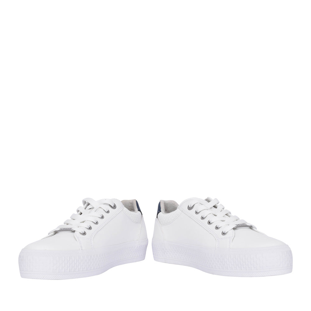 Ladies 5-23600 Laced Trainer In White