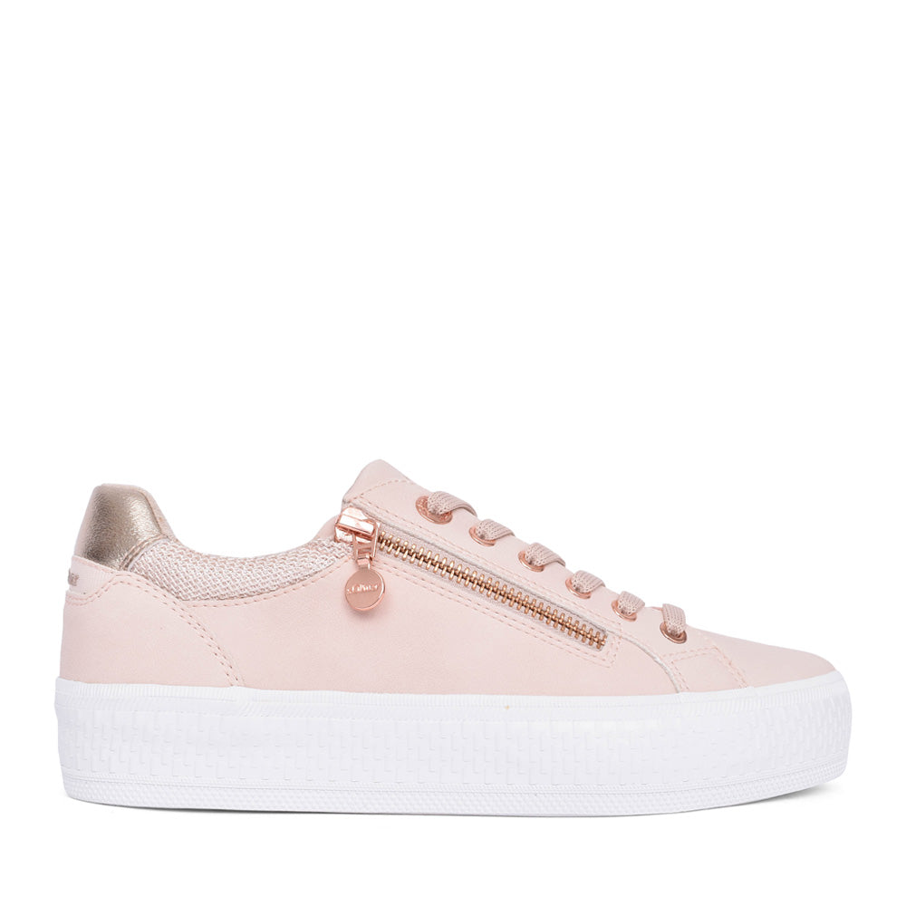 Ladies 5-23600 Laced Trainer In Rose