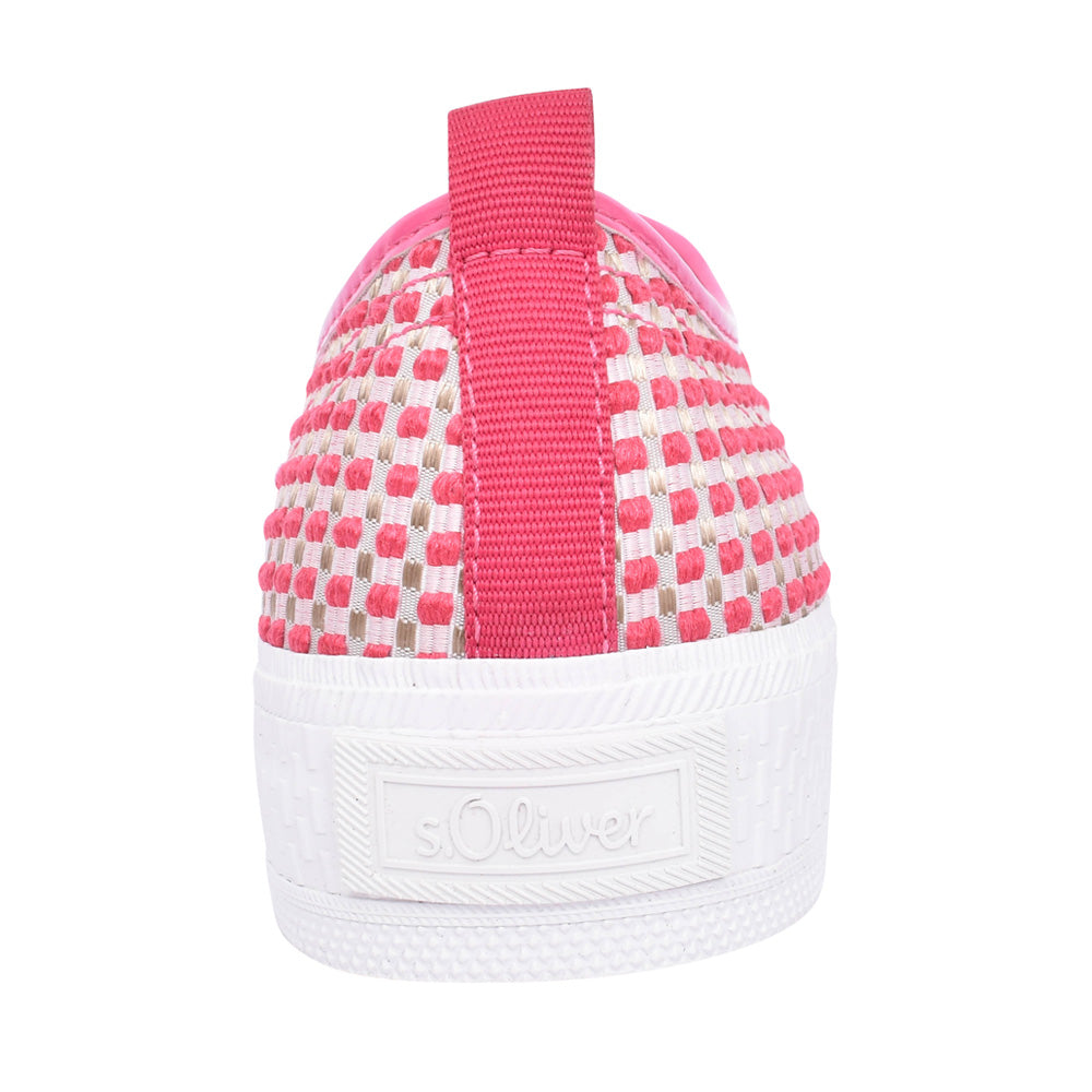 Ladies 5-23650 Laced Trainer In Fuchsia