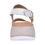 Ladies 5-28700 Low Heel Sandal In White
