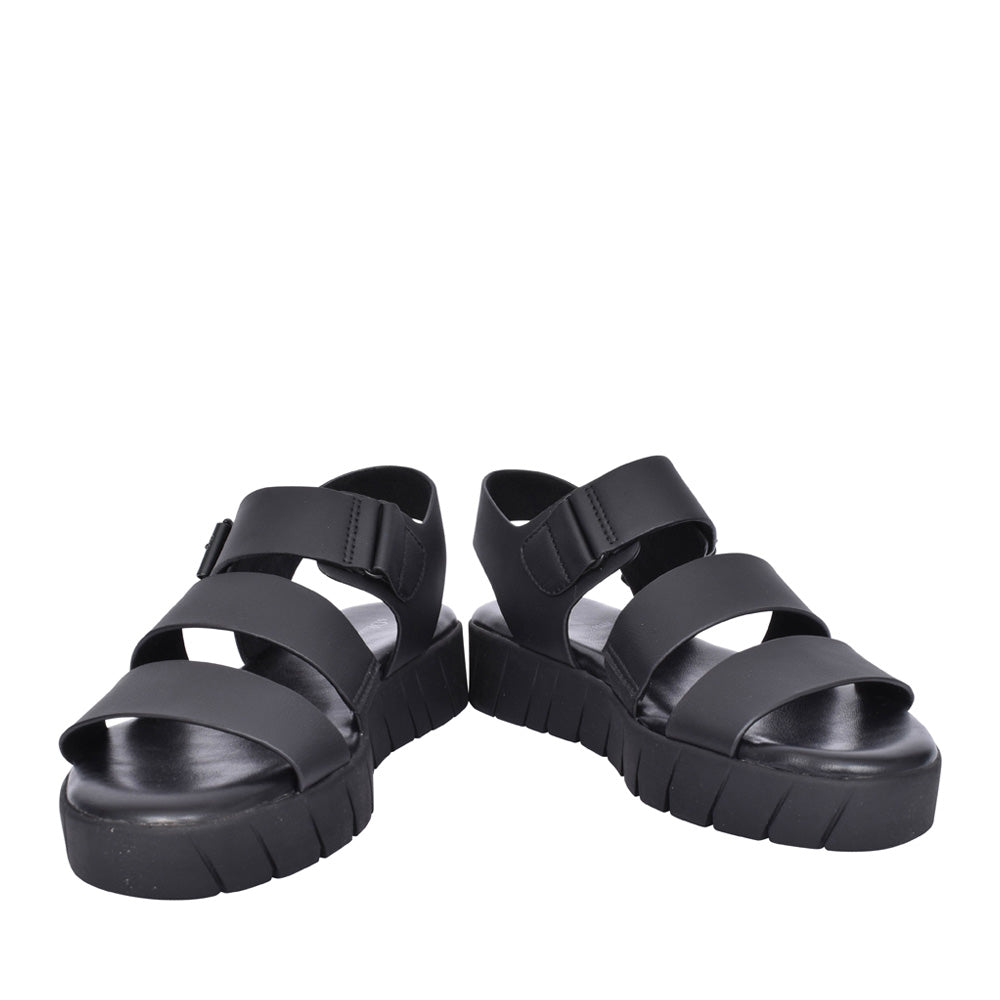Ladies 5-28710 Low Heel Sandal In Black