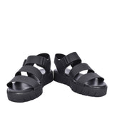 Ladies 5-28710 Low Heel Sandal In Black