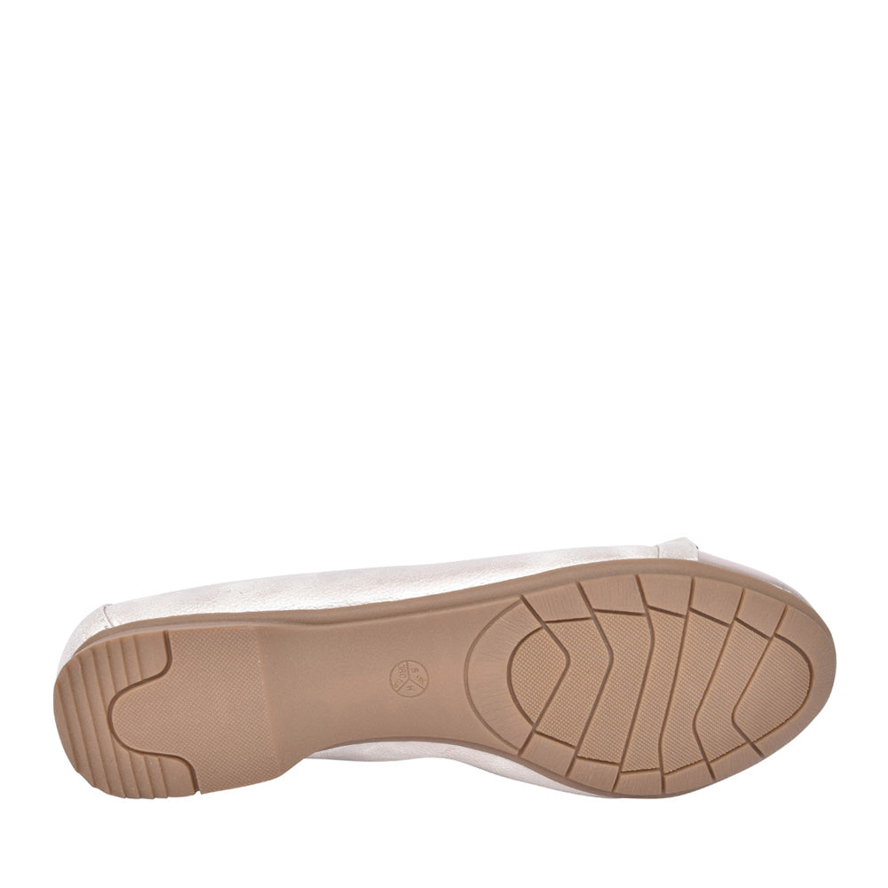 Ladies 8-22165 Ballet Pump In Beige